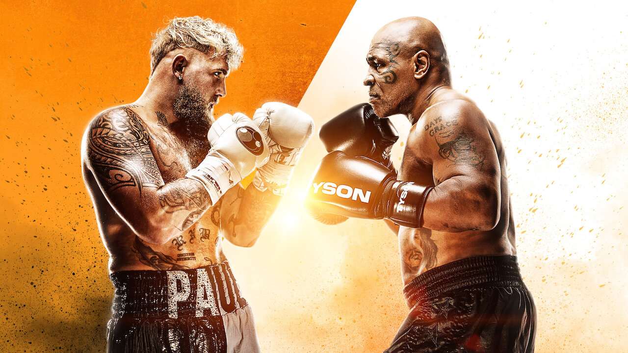 A luta entre Mike Tyson e Jake Paul será transmitida pela Netflix | Foto: Netflix/Divulgação