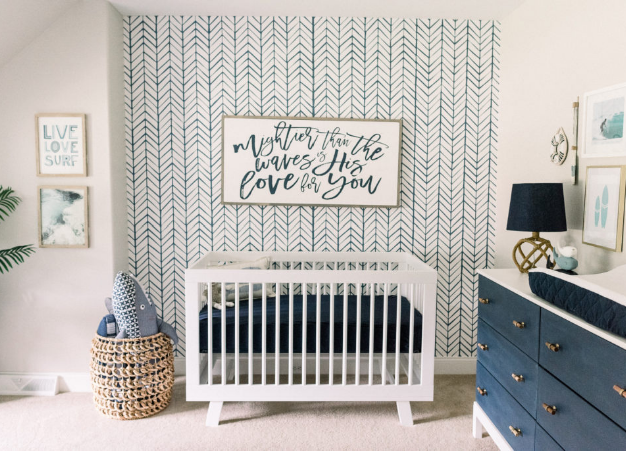 Quarto-De-Bebe-Decorado-9 Estilo praia no quarto de bebê decorado
