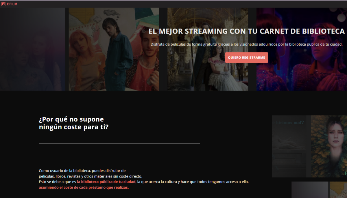 eFILM, páginas para assistir filmes grátis.