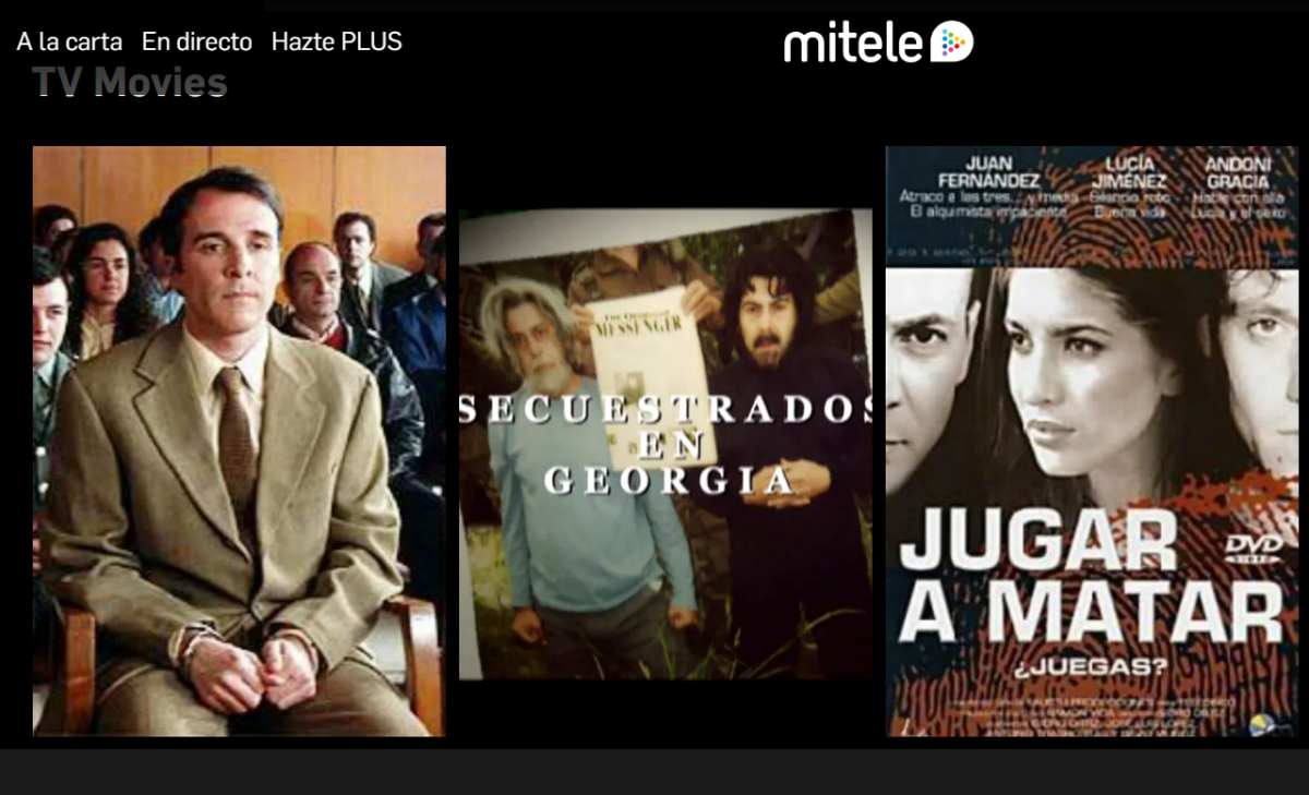 Mitele, sites de filmes gratuitos.