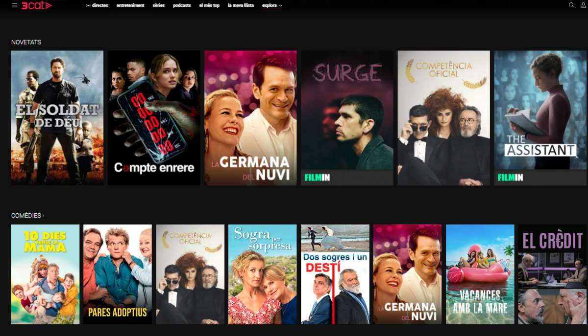 TV3, páginas para assistir filmes grátis.