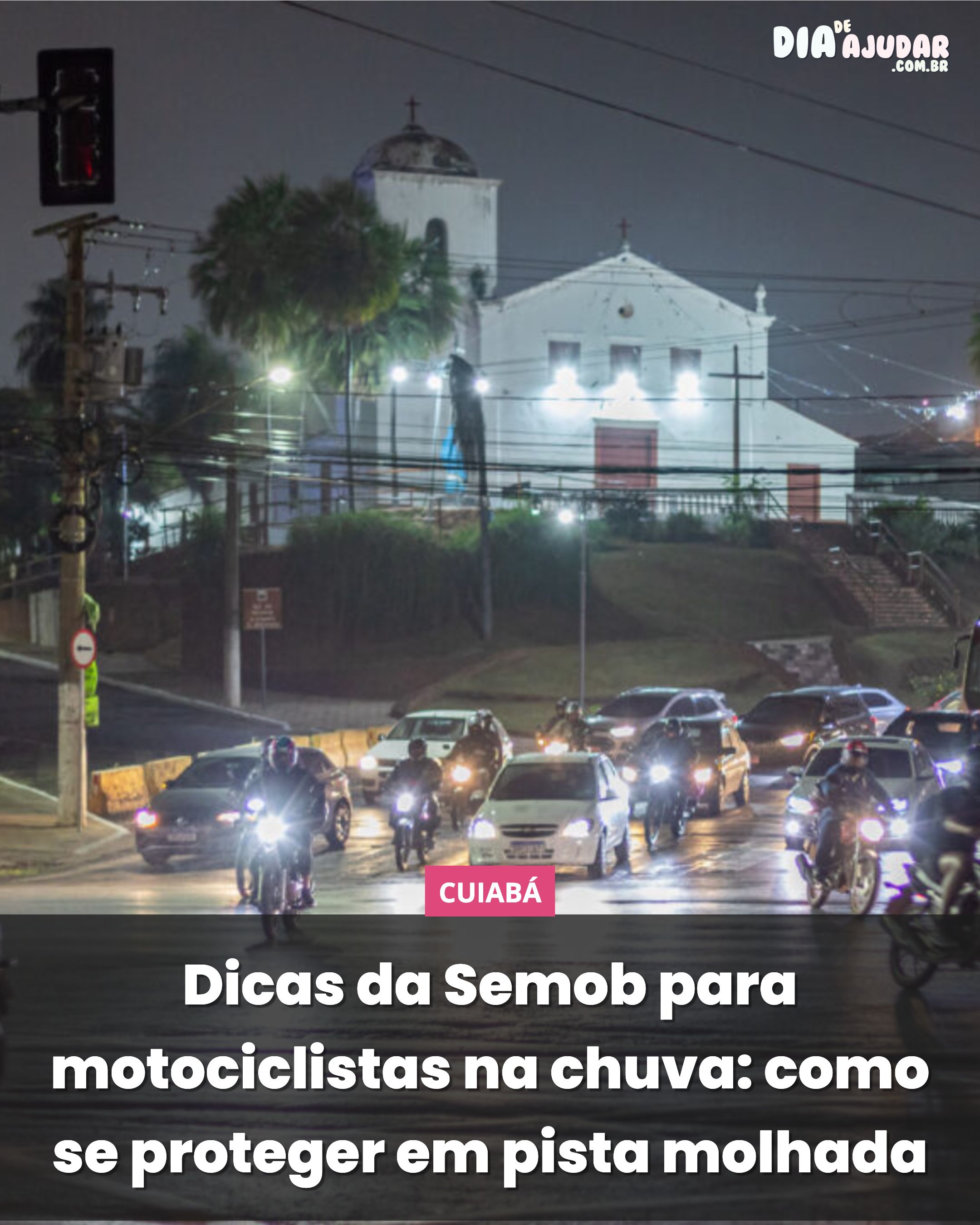 Dicas da Semob para motociclistas na chuva: como se proteger em pista molhada