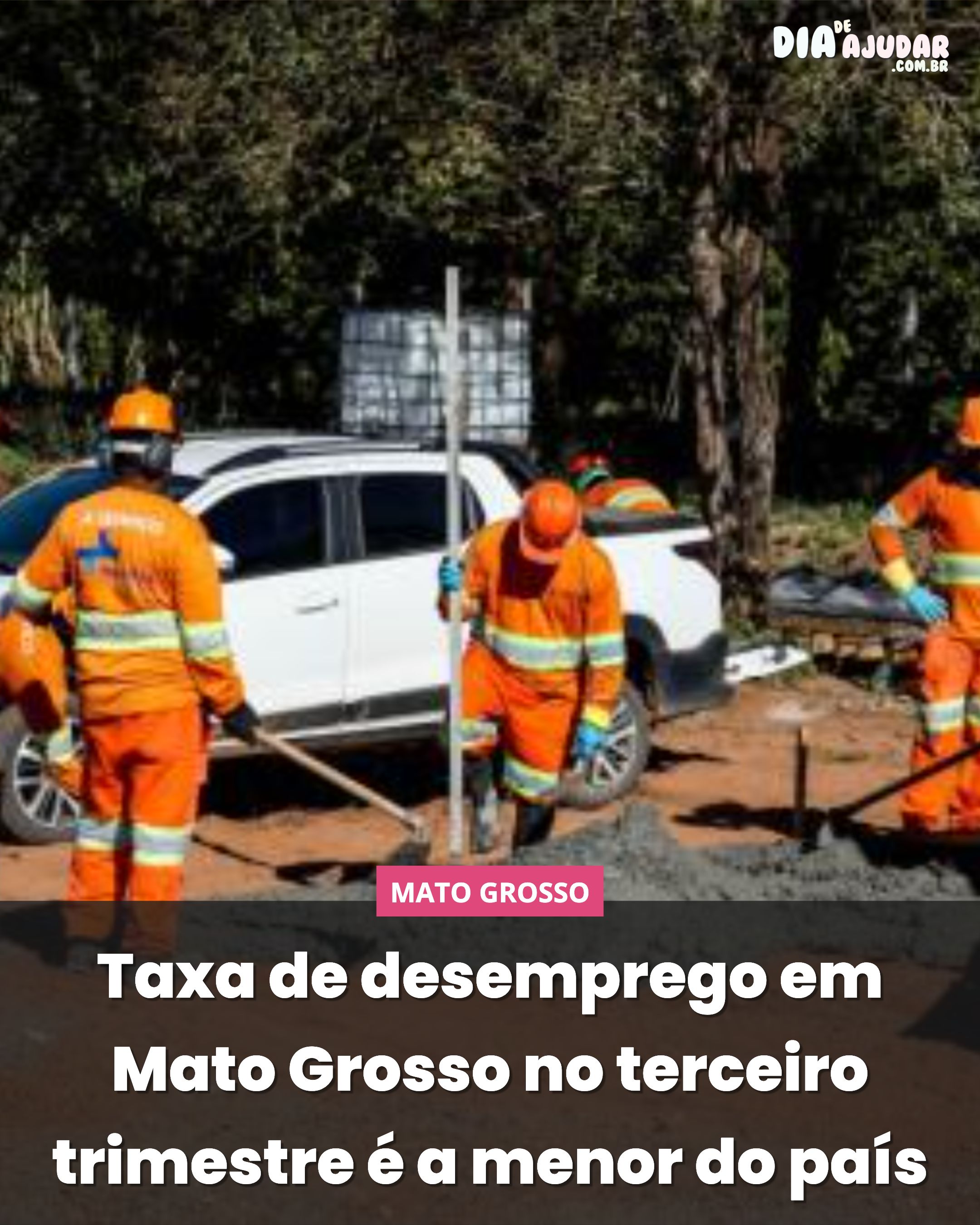 Taxa de desemprego em Mato Grosso no terceiro trimestre é a menor do país