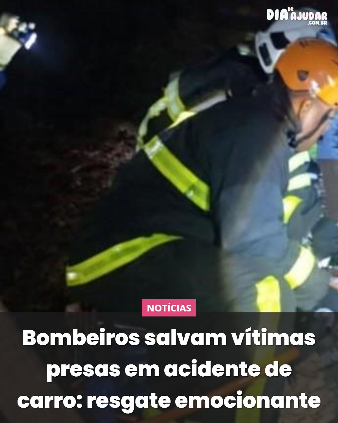 Bombeiros salvam vítimas presas em acidente de carro: resgate emocionante